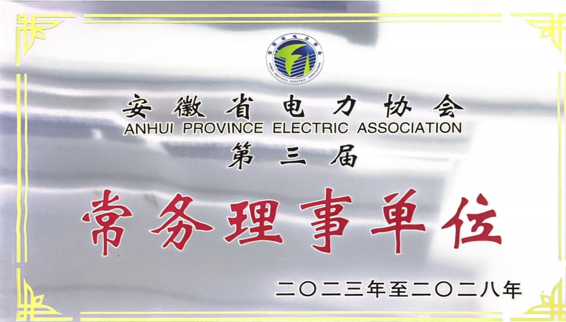安徽省电力协会第三届常务理事单位